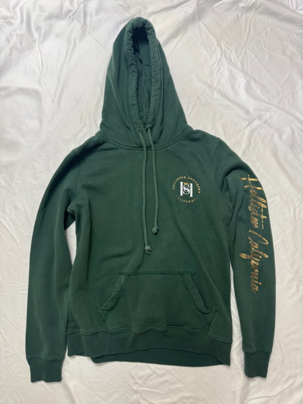 Hollister Green Women Hoodie Medium